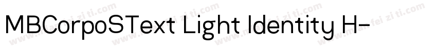 MBCorpoSText Light Identity H字体转换